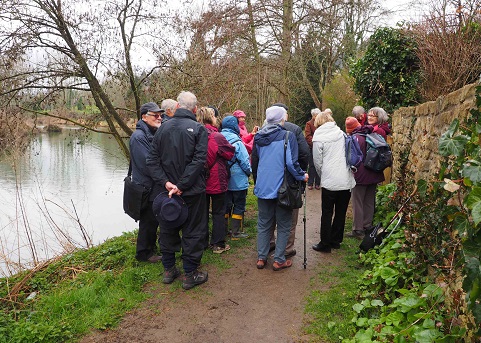 The riverside location of David’s plaque.