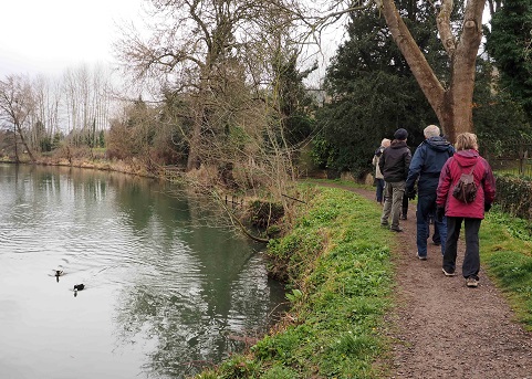 Members set off on the short memorial walk.